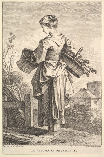 Der Sellerie-Verkäufer, 1741-63 von John Ingram