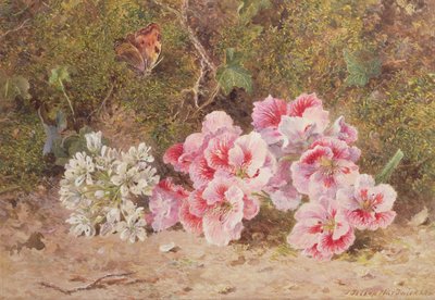 Schmetterling und Blumen von John Jessop Hardwick