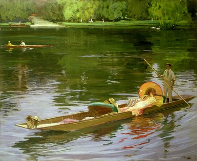 Bootsszene in Maidenhead von John Lavery