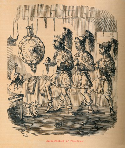 Ermordung von Viriathus, 1852 von John Leech