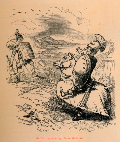 Metius reizt Titus Manlius, 1852 von John Leech