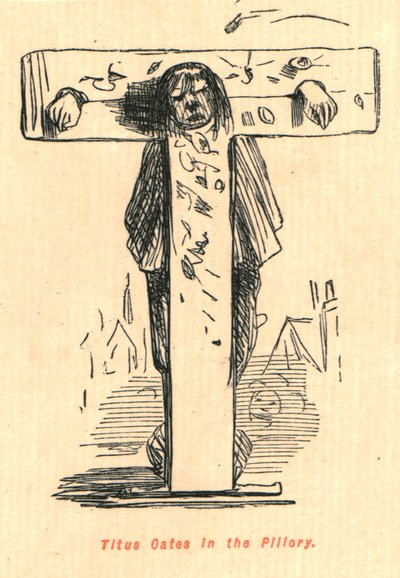 Titus Oates im Pranger, 1897 von John Leech