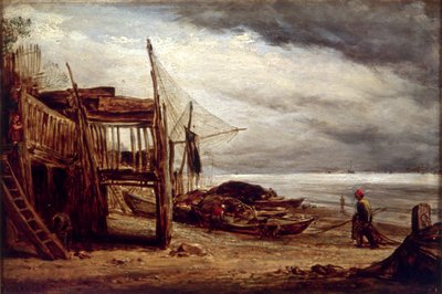 Eine Küstenszene, 1860 von John Linnell