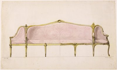 Entwurf für ein Sofa von John Linnell