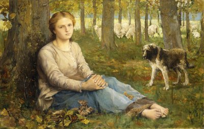 Eine Schäferin und ihre Herde von John Macallan Swan