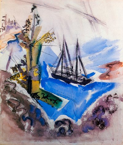 Ein Schoner und ein Baum von John Marin