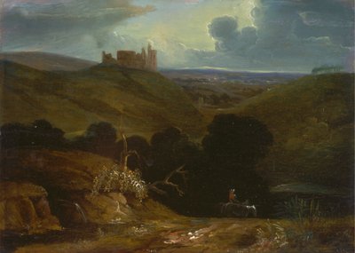 Landschaft mit einer Burg von John Martin