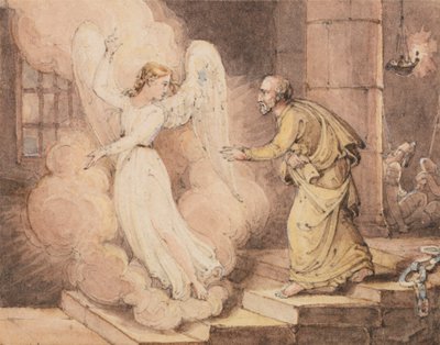 Die Befreiung des heiligen Petrus aus dem Gefängnis von John Martin