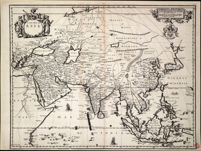 Eine neue Karte von Asien von John Ogilby