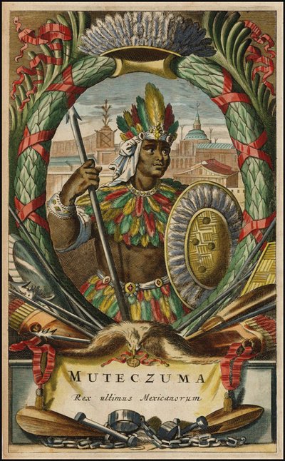 Muteczuma Rex ultimis Mexicanorum, 1671 von John Ogilby