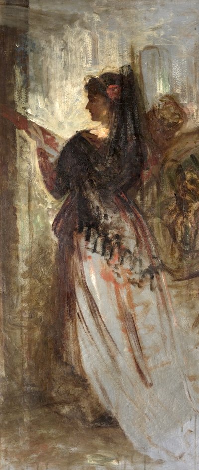 Eine Dame mit einer Gitarre von John Phillip