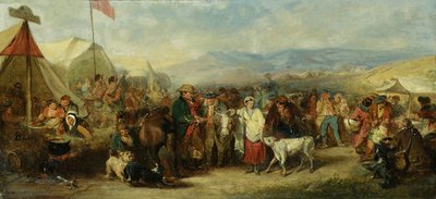 Eine Skizze für "Ein schottischer Jahrmarkt" von John Phillip