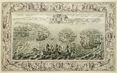 Armada (Gravur von einem Wandteppich), 1739 von John Pine