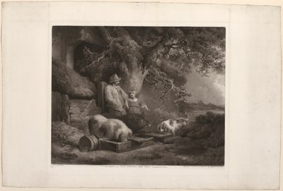 Bauer und Schweine von John Raphael Smith