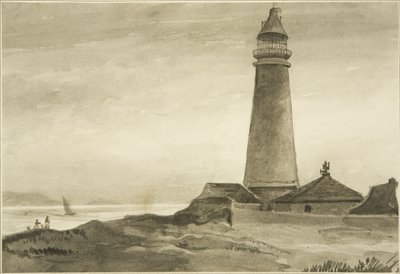 Der Flat Holm Leuchtturm von John Reverend Eden