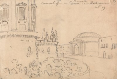 Kloster bei Ponte Nuovo, 19. Oktober von John Robert Cozens