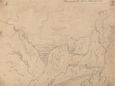 Abstieg zum Pont de Beauvoisin von John Robert Cozens