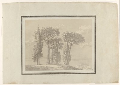 Italienische Kiefer und Zypresse von John Robert Cozens