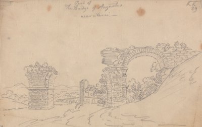 Die Brücke des Augustus nahe Narni von John Robert Cozens