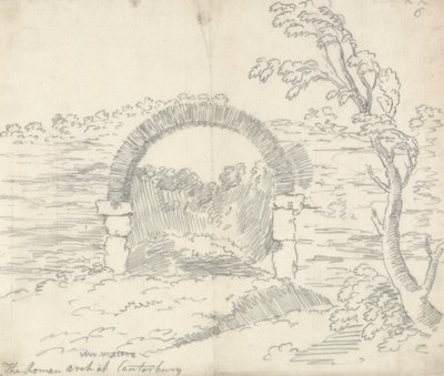 Der römische Bogen in Canterbury von John Robert Cozens