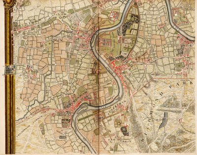 Karte von Hounslow, Twickenham und Richmond von John Rocque