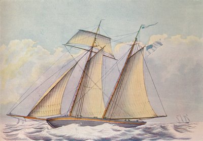 Amerikanischer Topsail-Schoner, 1825 von John Rogers