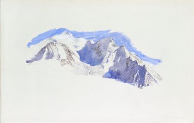 Mont Blanc von Saint-Martin-sur-Arve, Oktober 1874 von John Ruskin