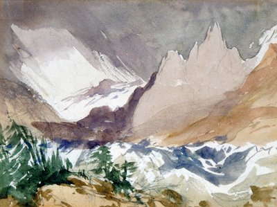 Schweizer Berglandschaft, 19. Jahrhundert von John Ruskin