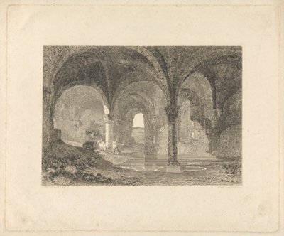 Krypta in der Kirkstall Abbey, Yorkshire von John Scott