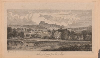 Schloss von Argues vom Dorf aus von John Sell Cotman