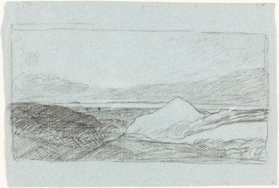 Landschaft mit Hügeln und Wasser von John Sell Cotman