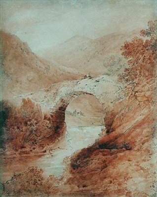 Pontaber, Glasllyn, Nordwales von John Sell Cotman