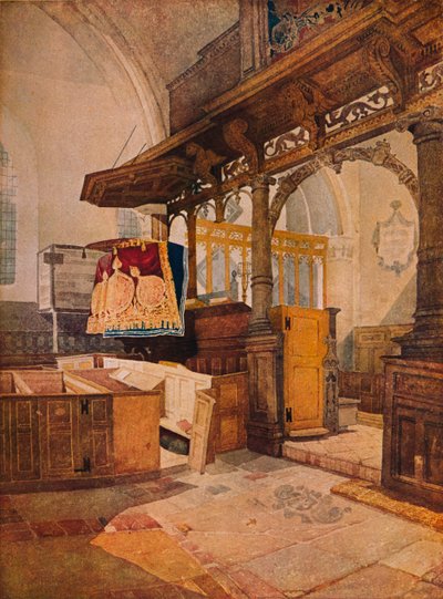 Trentham Kirche, ca. 1810 von John Sell Cotman