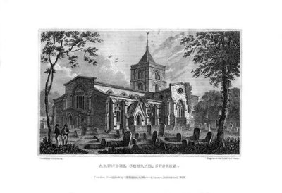 Arundel Kirche, West Sussex, 1829 von John Shury