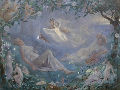 Szene aus Ein Sommernachtstraum, 1873 von John Simmons