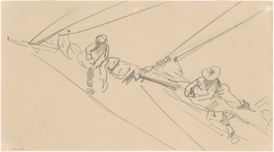 Männer auf einem Spar von John Singer Sargent