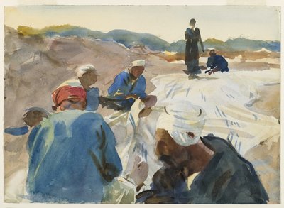 Ein Segel flicken von John Singer Sargent
