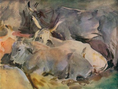 Ochsen in Siena, um 1910 von John Singer Sargent