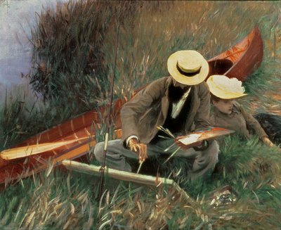 Paul Helleu skizziert seine Frau, 1889 von John Singer Sargent
