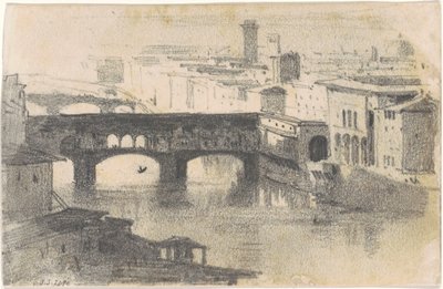 Ponte Vecchio, Florenz [recto], 1870-1872 von John Singer Sargent