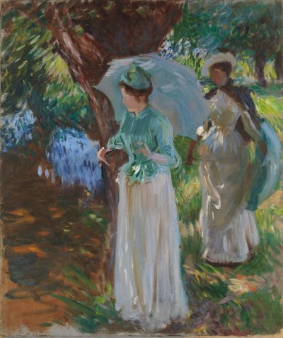 Zwei Mädchen mit Sonnenschirmen, 1888 von John Singer Sargent