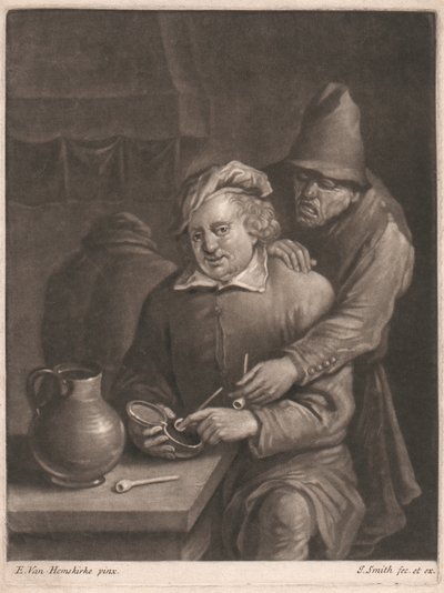 Ein Raucher am Tisch von John Smith
