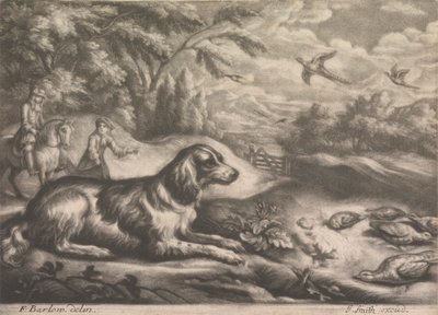 Jagdhund und Fasane von John Smith