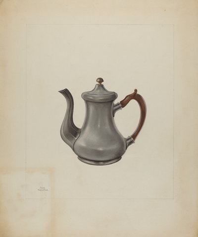 Zinnteekanne, 1935-1942 von John Tarantino
