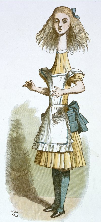 Alice mit einem langen Hals von John Tenniel