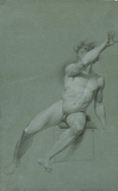Skizze eines männlichen Aktes - Lebensstudie von John Trumbull