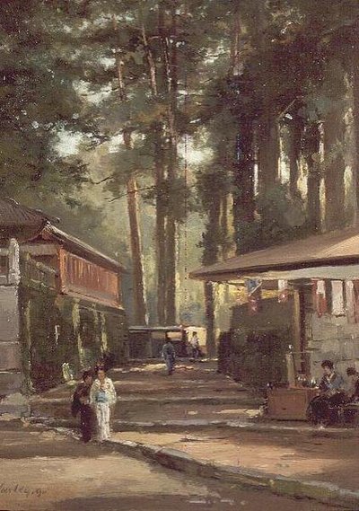 Japanische Straßenszene von John Varley