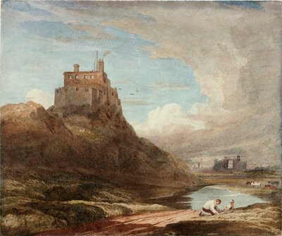 Ansicht der Burg Holy Island von John Varley