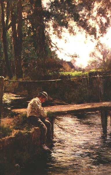 Der junge Angler von John White