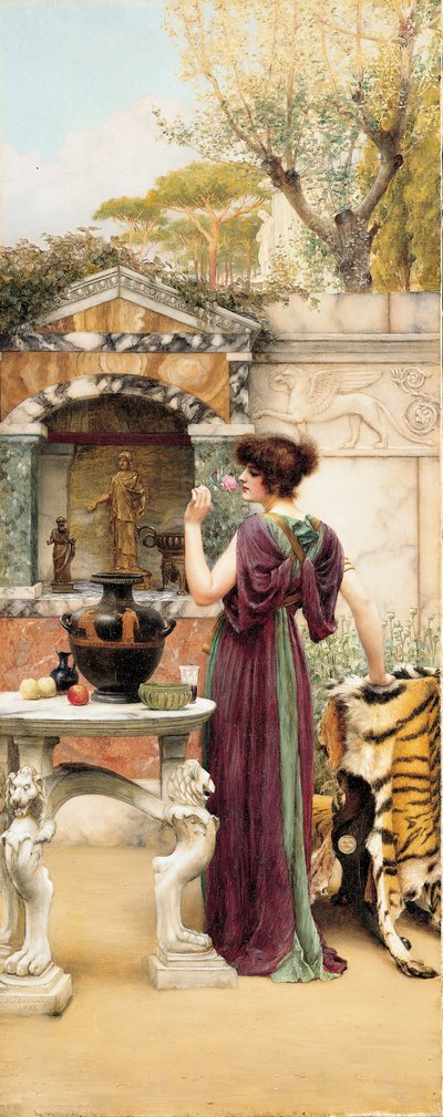 Am Gartenschrein, Pompeji von John William Godward